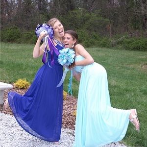 Light blue prom dress